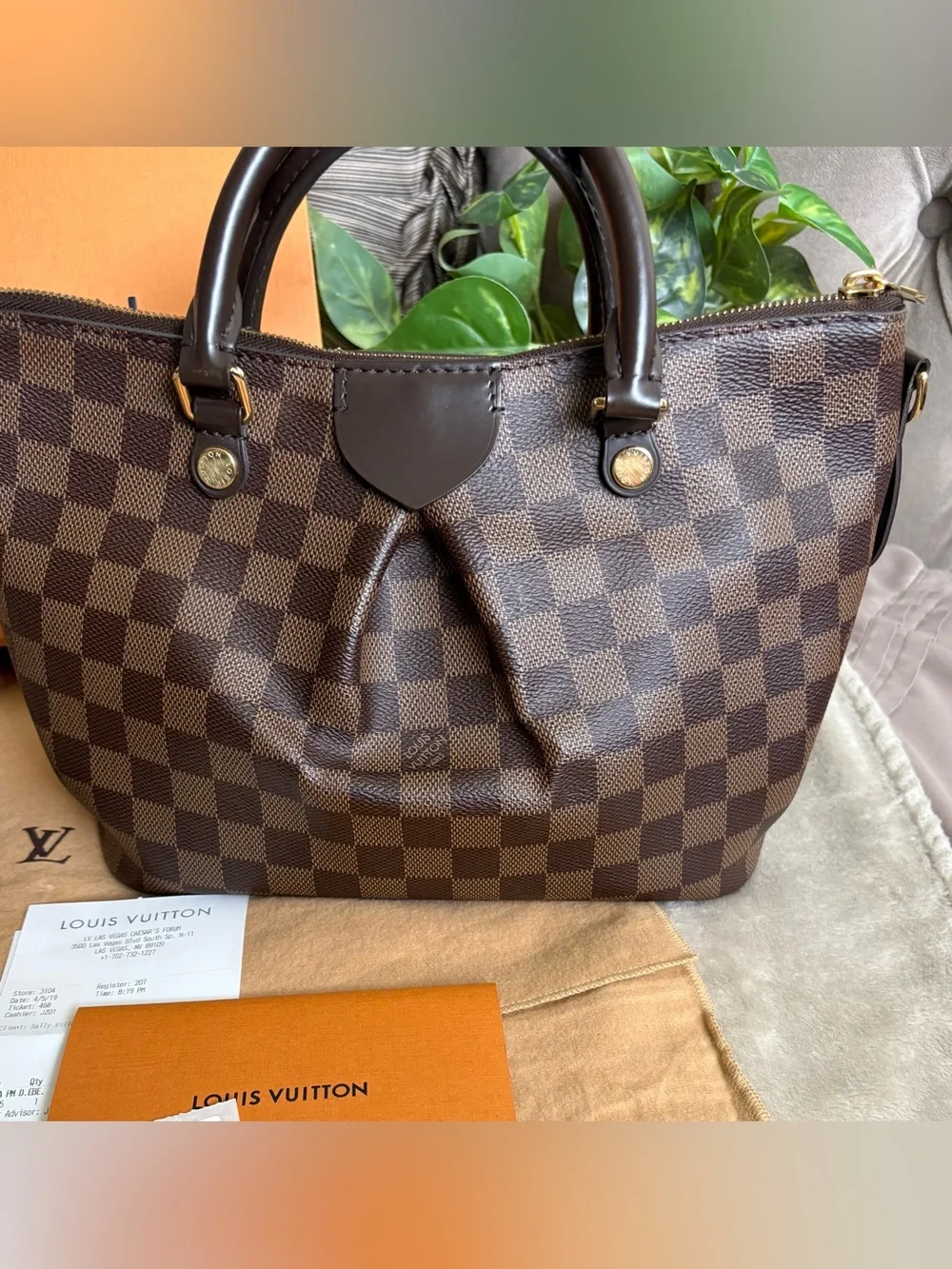Beautiful Authentic Louis Vuitton Damier Ebene Siena PM Handbag,EUC!